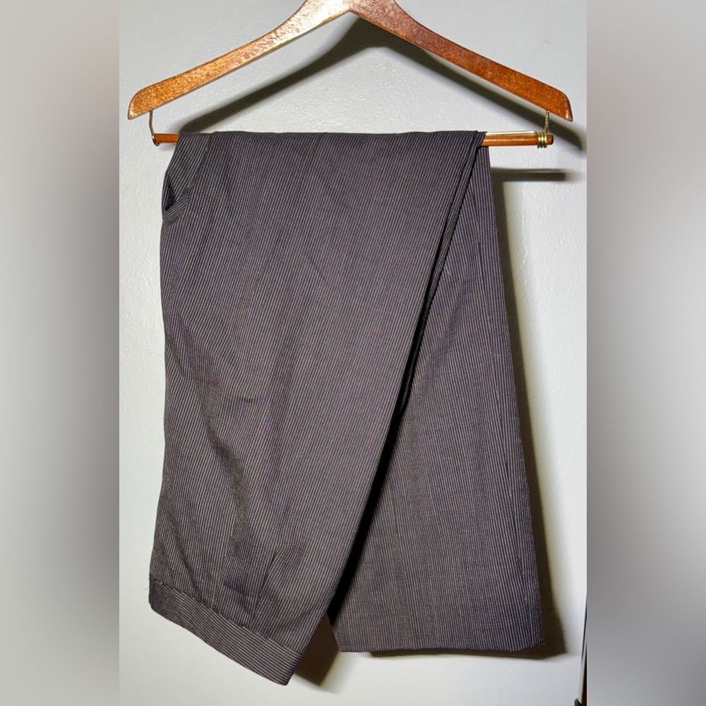 VTG Giorgio Armani Navy | Silk & Wool | Pinstriped Pants - Picture 10 of 13